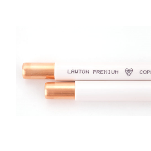 Picture of 108mm x 1.5 White PVC Coated Copper Tube x 3 Mtr