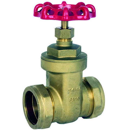 Picture of 35mm Brass BS Compression Gatevalve