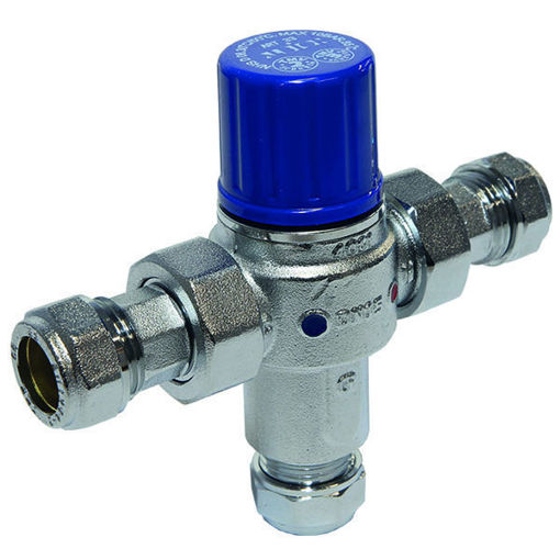 Picture of 15mm DZR TMV 4 In 1 TMV2/3 c/w Service Valves WRAS 33