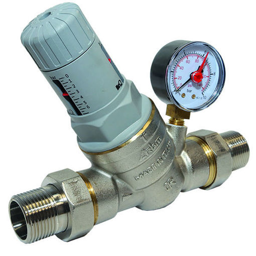 Picture of 25nb Pressure Reducing Valve Male c/w Gauge 0.5 - 6 Bar WRAS