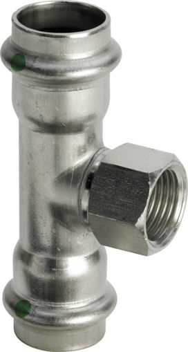 Picture of 15 x 1/2" Female BSP Sanpress Inox Tee S/S 23172