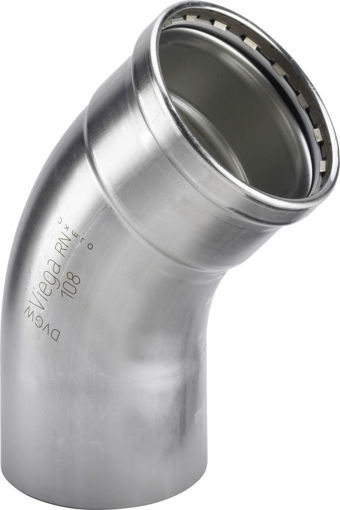 Picture of 108mm Sanpress Inox M/F Elbow 45Deg S/S 23261XL