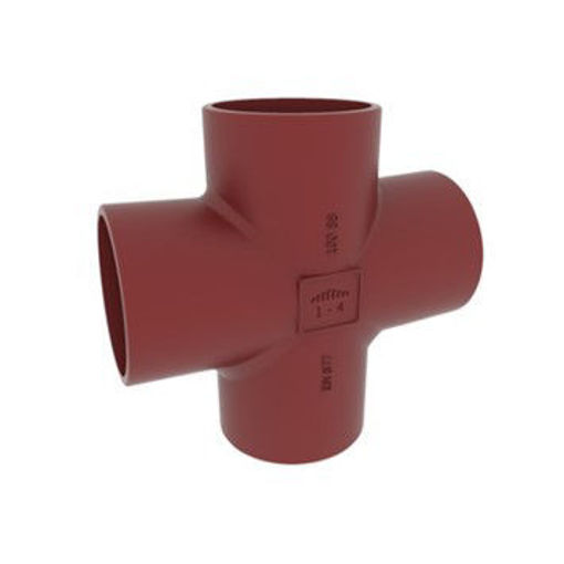 Picture of 100mm x 100mm x 88 Deg Double Branch Plain EF010