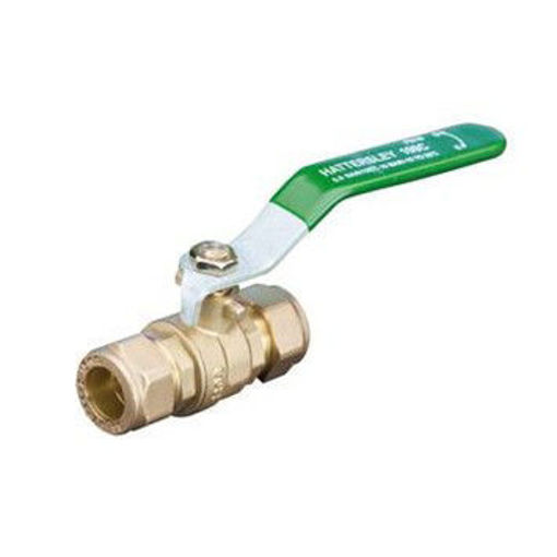 Picture of 22mm Hatts 100CEXT Extended-Stem Compression Ball Valve