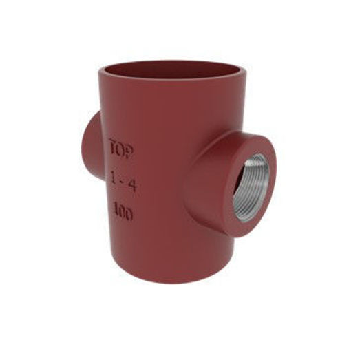 Picture of 100mm Double Boss Pipe Threaded Opposed EF019T