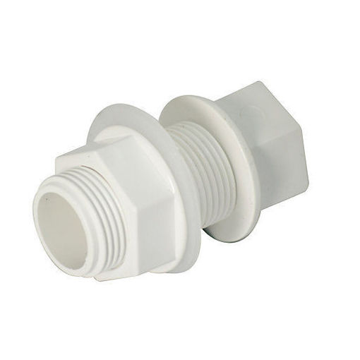Picture of 21.5mm Overflow Straight Tank Connector White