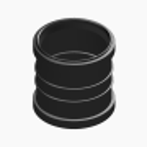 Picture of 110mm Coupler Double Socket Black