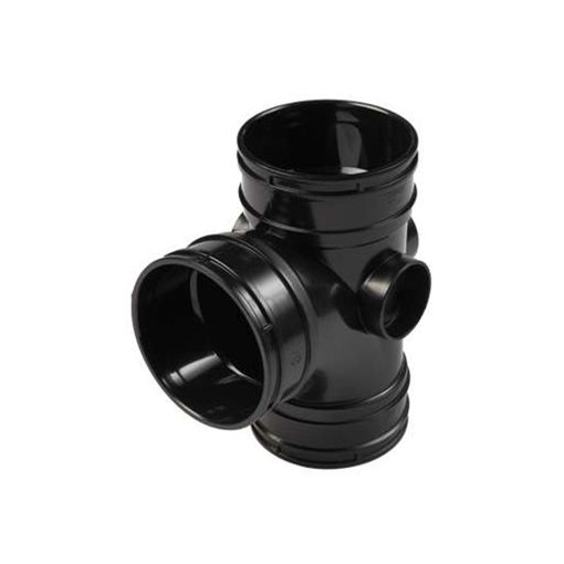 Picture of 110mm Single Branch Spig Outlet 92 Black