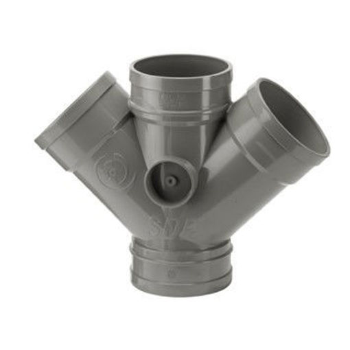 Picture of 110mm Double Branch(135 Deg) Grey