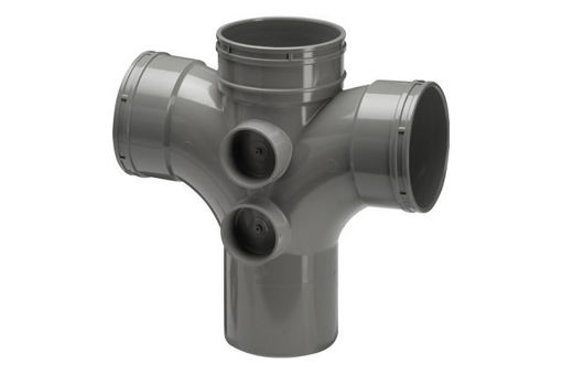 Picture of 110mm Skt Outlet Double Branch Grey