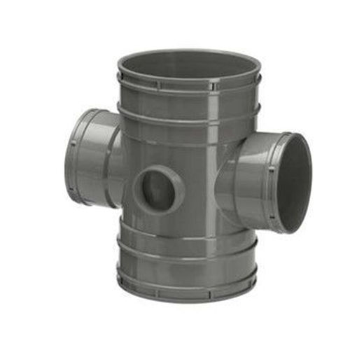 Picture of 160x110mm Double Unequal Branch 2 Boss Horn Grey