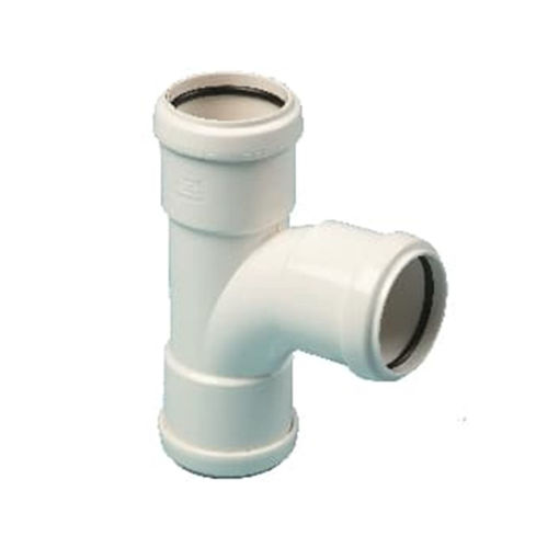 Picture of 40mm Swept Tee (91Deg) White Push-Fit