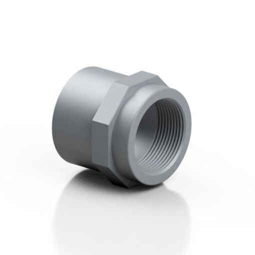 Picture of 1/2" PVC Plain/Threaded Socket MAC