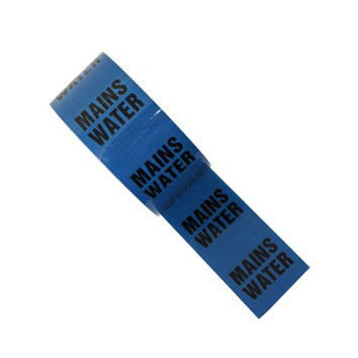 Picture of 20cm x 100m "Blue" Mains Water Warning Tape (Detectable)