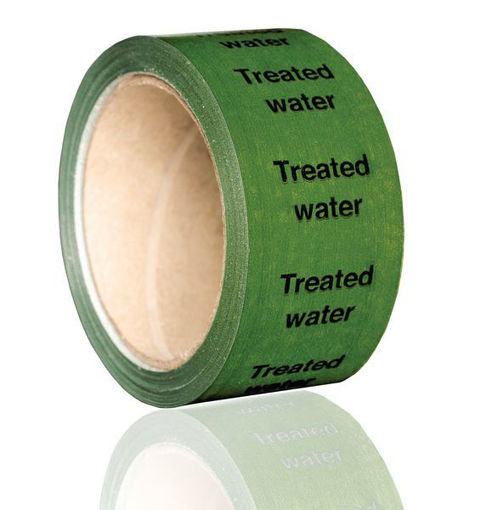 Picture of 50mm x 33mt Ident Tape "Treated Water"