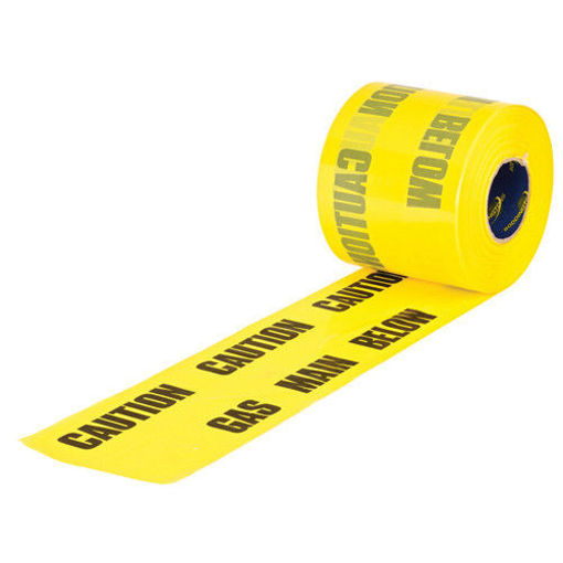Picture of 20cm x 100m Yellow "Gas" Warning Tape (Detectable)