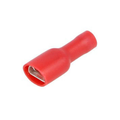 Picture of Red Female Push-On Terminal Fully Ins. 6.3mm