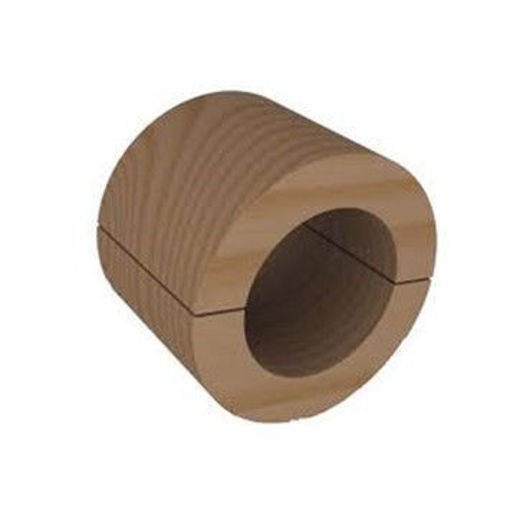 Picture of 50nb x 25mm Thick Wood Block c/w Clip