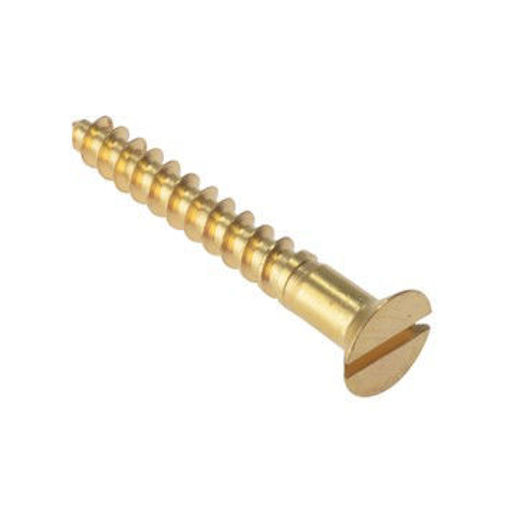 Picture of 2" x 8's Brass Slotted Woodscrew