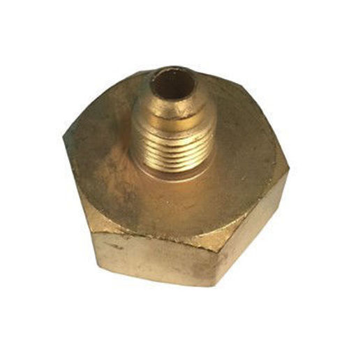 Picture of 1/4" Brass Gas Bottle Adaptor
