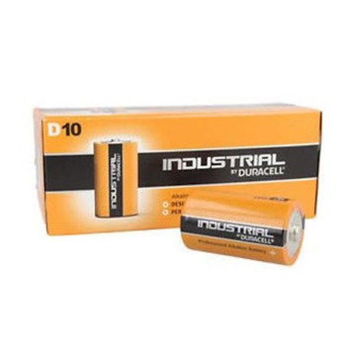 Picture of D Cell Duracell Industrial Battery - Pack Of 10