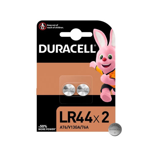 Picture of Duracell Speciality LR44 Alkaline Button Battery 1.5V (Twin Pack)