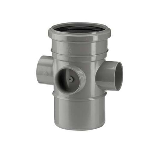 Picture of 110mm Pushfit Boss Pipe-Four Way Grey