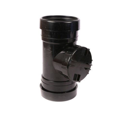 Picture of 110mm Access Pipe And Cover Black