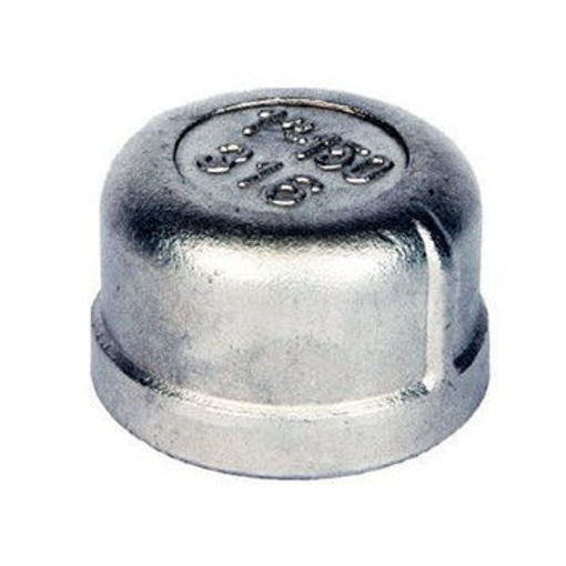 Picture of 3/4"BSP Stainless 316 Round Cap