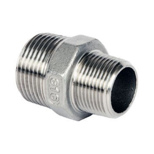 Picture of 1 1/4" x 1" Stainless Reducing Hex Nipple