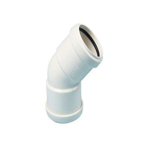 Picture of 40mm Swept Bend (135Deg) White Push-Fit