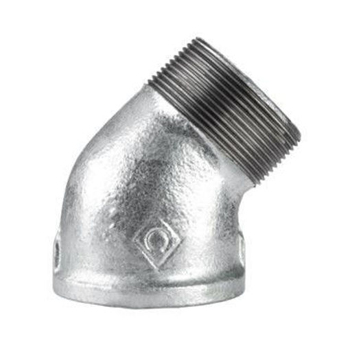 Picture of 25nb Galv Mall 45Deg M & F Elbow 156