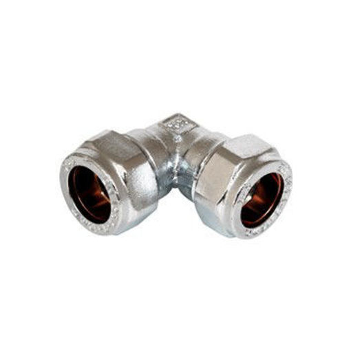 Picture of 15mm CORE Compression Elbow Chrome DZR 915CP