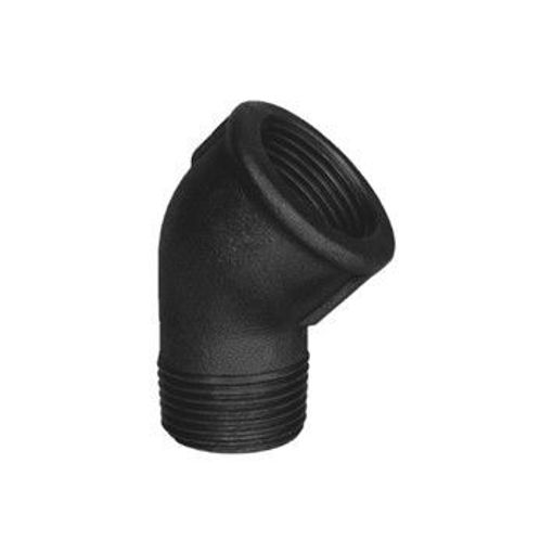 Picture of 100nb Blk Mall 45Deg M & F Elbow 156