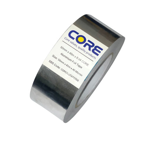 Picture of 100mm x 45m x 0.04 CORE Aluminium Foil Tape