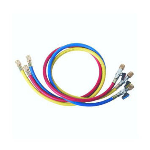 Picture of JAV-1037 Javac 72" Hose Set c/w Ball Valve to suit R410A/R32  1/4 x 5/16"