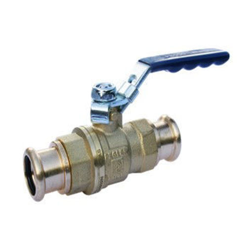 Picture of 15mm Pegler PS550 DZR Ball Valve Blue Lever Press End