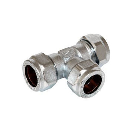 Picture of 22x15 Compression Tee Chrome 618BCP