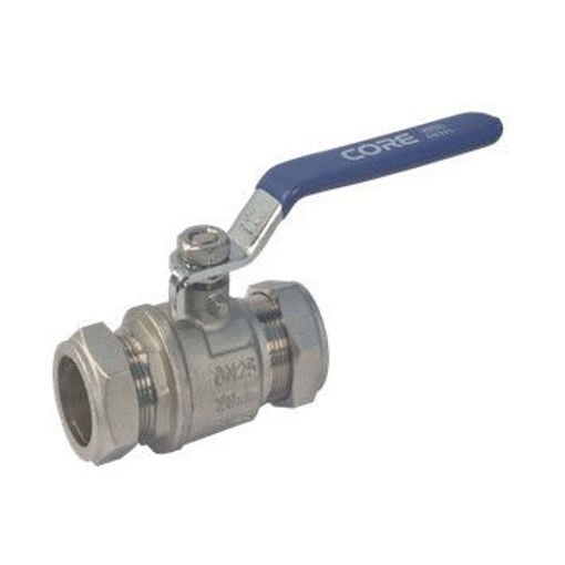 Picture of 15mm CORE800 Comp Ball Valve Blue Lever WRAS