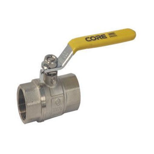 Picture of 8nb CORE750 Ball Valve Yellow Lever EN331 WRAS