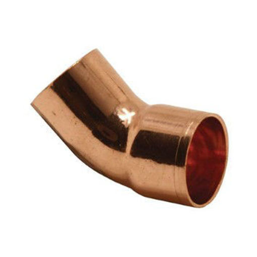 Picture of 1 1/8" Copper Refrigeration 45 Deg Street Elbow
