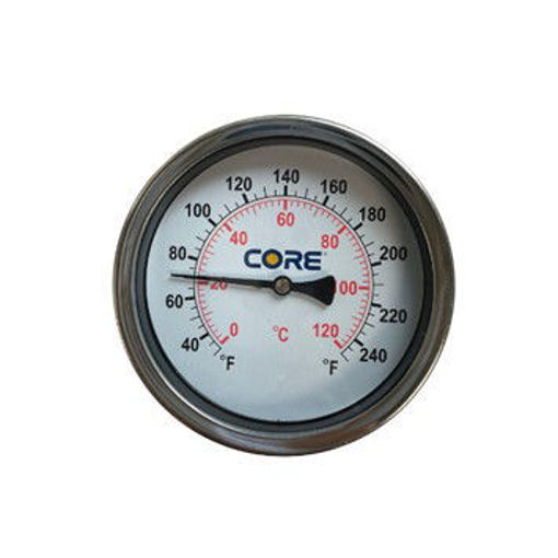 Picture of 100mm Dial 0+120C&F CORE Bi-Metal 63mm Back Entry Pocket Thermometer