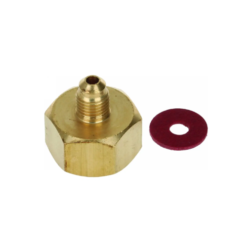 Picture of Cylinder Adaptor Brass c/w 1/4" M/FL GB-4C (Fits Harp Bottles)