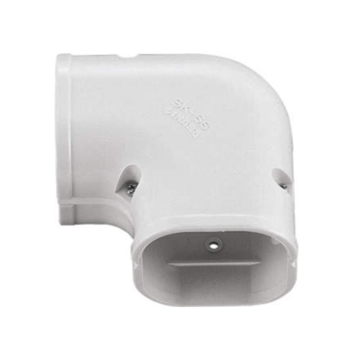 Picture of Inaba Denko 75mm 90Deg Flat Bend - White