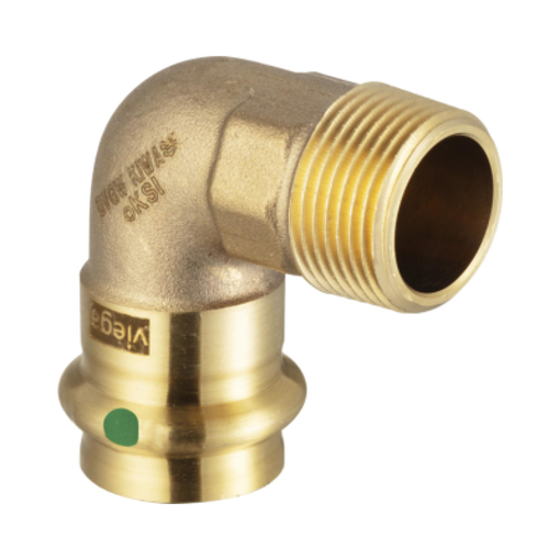 Picture of 42mmx11/2" Profipress M/I Adaptor Elbow 90Deg 2214