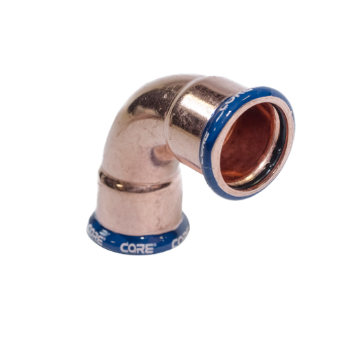 Picture of 28mm CORE Copper Press 90 Elbow WRAS 