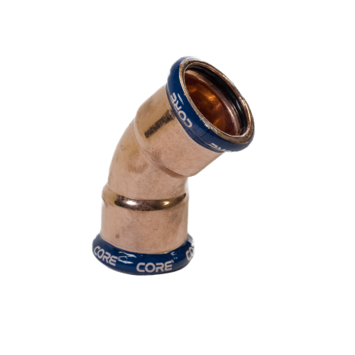 Picture of 42mm CORE Copper Press 45 Elbow WRAS