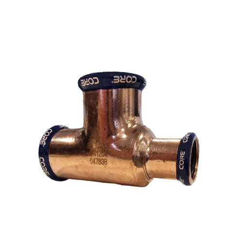 Picture of 35x22x35 CORE Copper Press Reducing End Tee WRAS