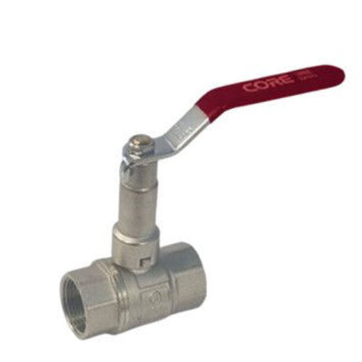 Picture of 20nb CORE750 Ball Valve Extended Spindle Red Lever