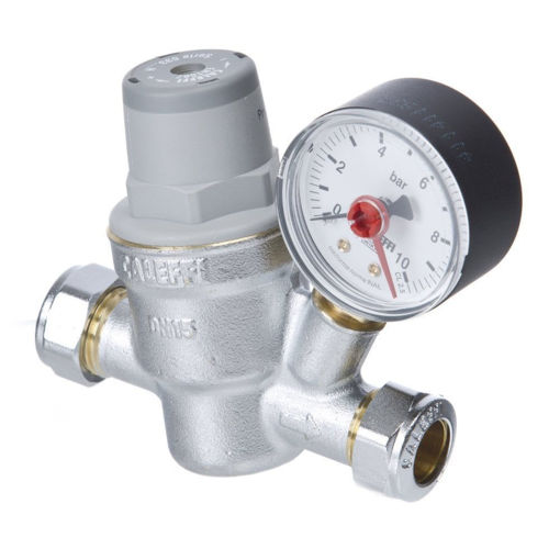 Picture of Altecnic 15mm Comp PRV Valve For Water c/w Gauge